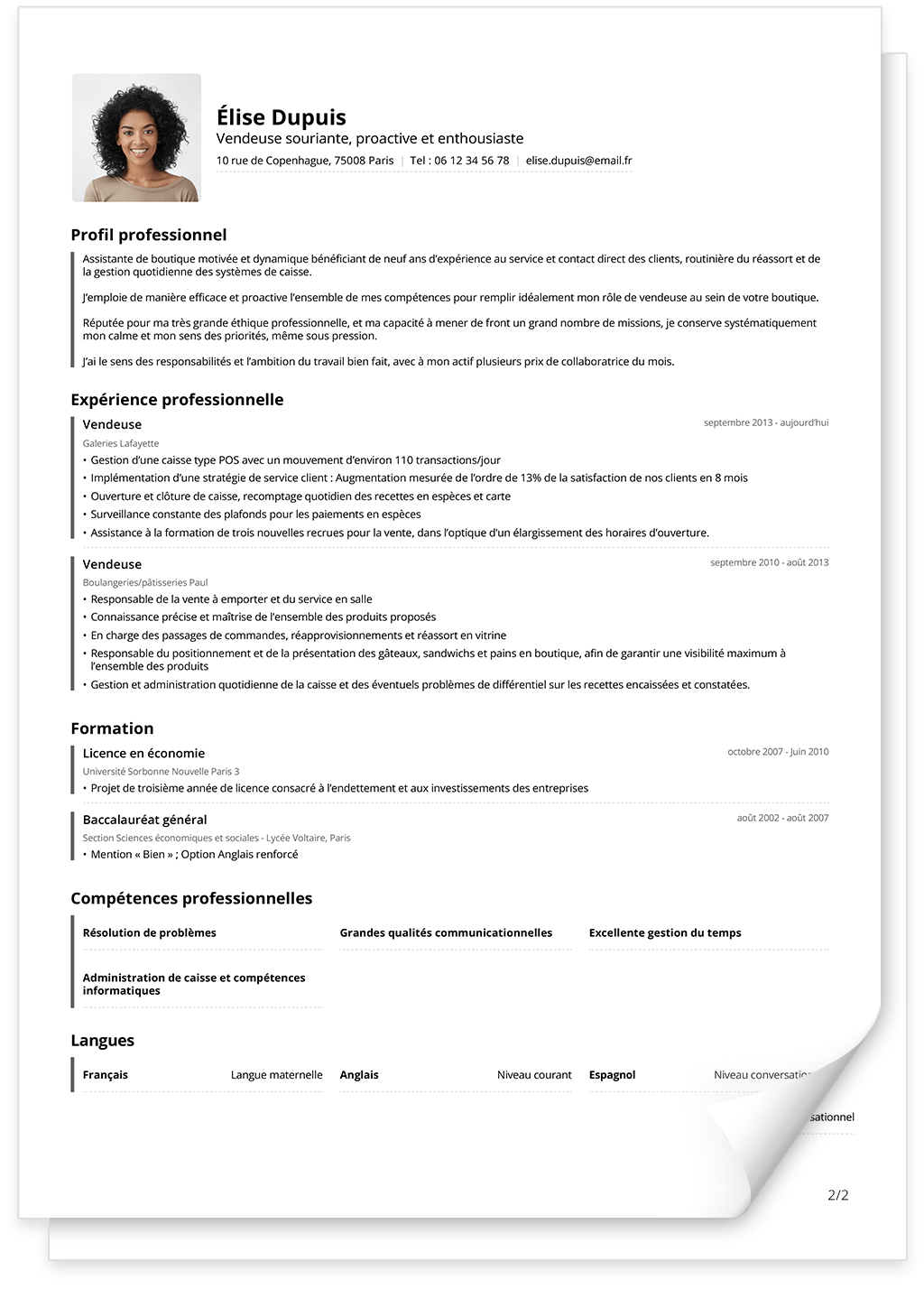 Modèle de CV fonctionnel