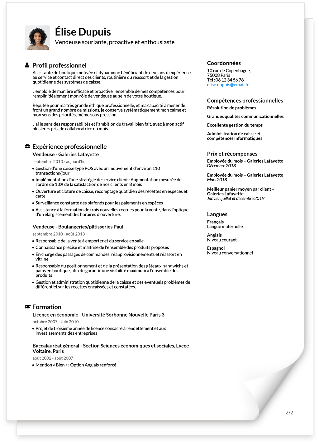 Modèle de CV simple