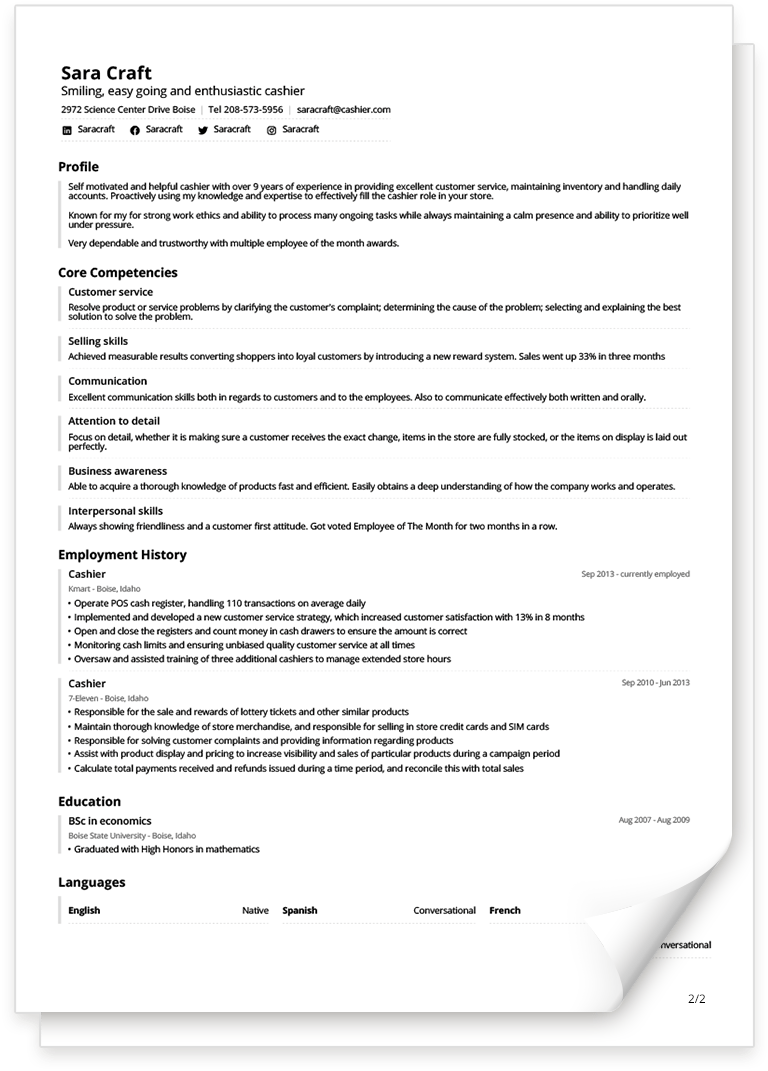 Functional CV Template