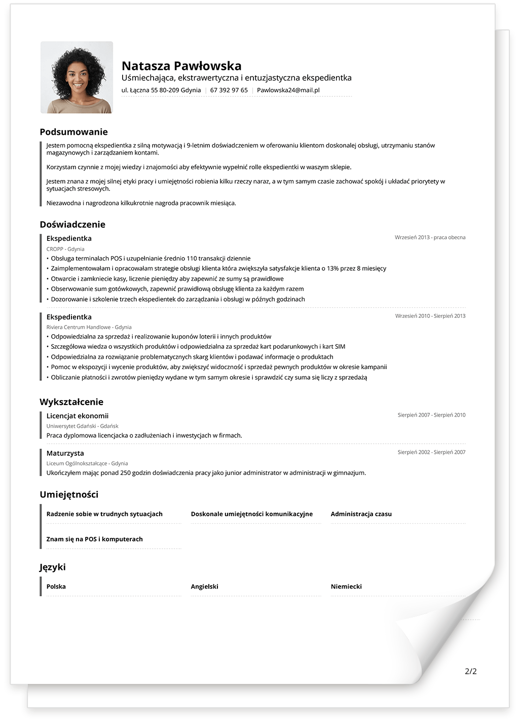 Funkcjonalny szablon CV