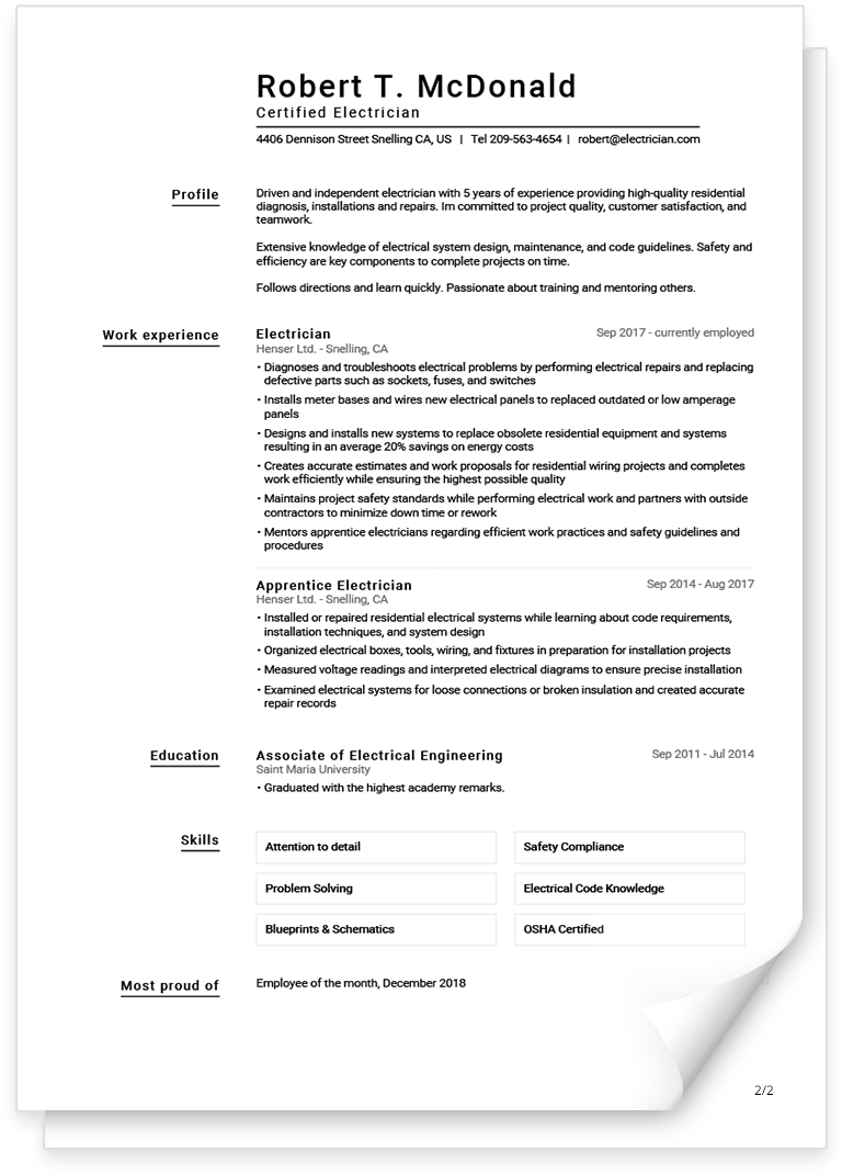 Minimalist CV Template