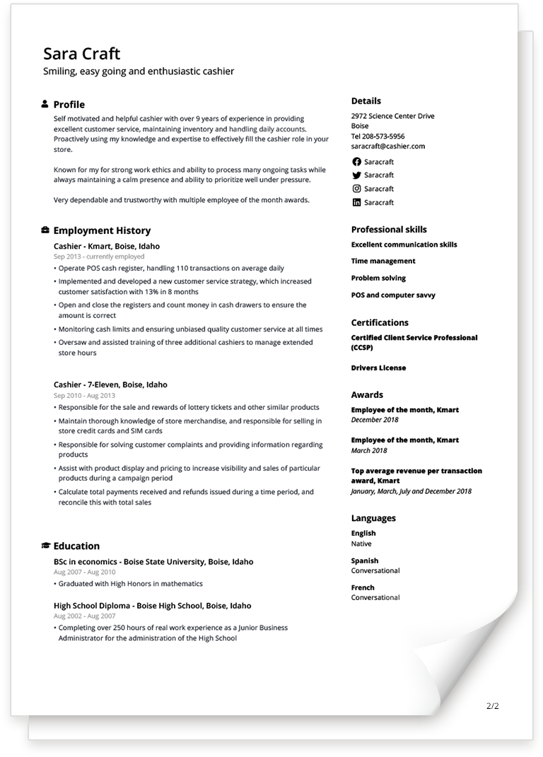 Simple CV Template